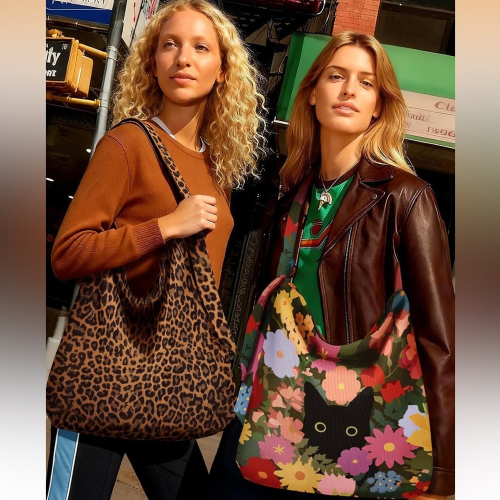 Amazon Leopard Print Tote Bag in Bro - Picture 6 of 13